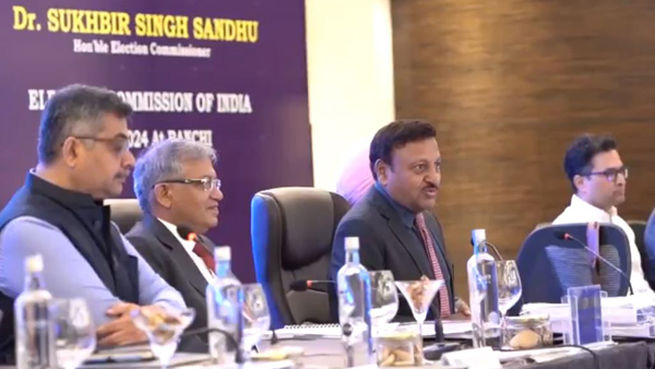 Jharkhand assembly elections 2024 CEC Rajiv Kumar hold meeting in Ranchi