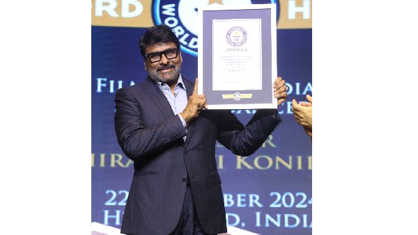 mega star Chiranjeevi is named in the Guinness Book of World Records