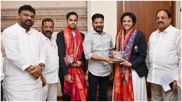 Telangana CM Revanth Nazarana to Chess Olympiad gold medalists Telangana CM Revanth Nazarana to Chess Olympiad gold medalists