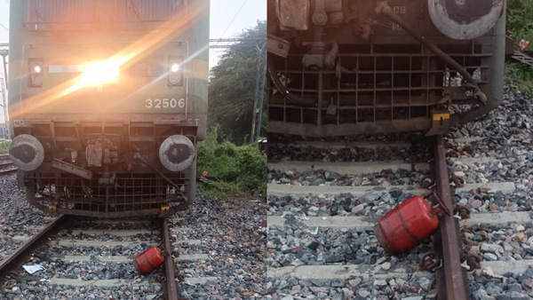 An another gas cylinder found on the track in Kanpur