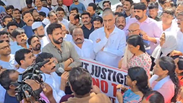 A delegation of BRS MLAs and MLCs led by Harish Rao visits Musi river catchment area A delegation of BRS MLAs and MLCs led by Harish Rao visits Musi river catchment area