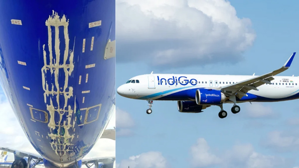 An accident happened to an Indigo flight at Delhi airport
