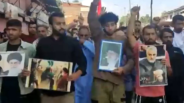 A protest march was held in Jammu Kashmir against the killing of Hassan Nasrallah