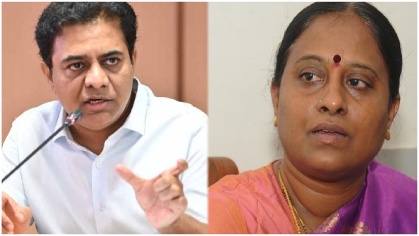minister konda surekha cried on abusive post on her and raghunandan rao demanded ktr to say apology