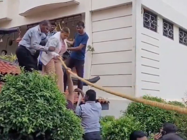 Vijayawada floods 2024 Rescue teams evacuated Manthena Ashram