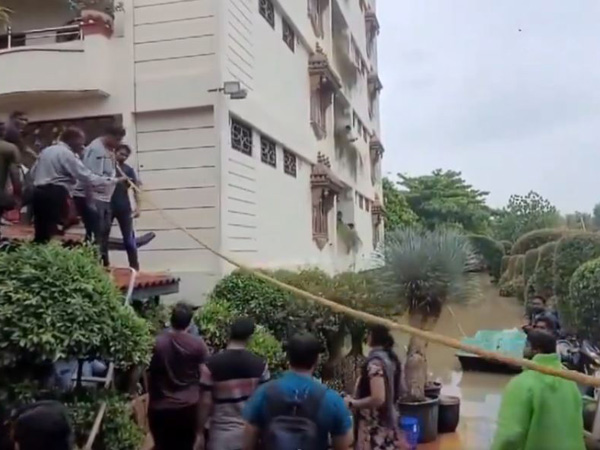 Vijayawada floods 2024 Rescue teams evacuated Manthena Ashram