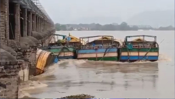 The police say that there is a conspiracy behind the boats breaking the Prakasam barrage gates