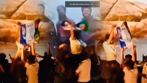 NTR fans riot in theaters with YCP flags