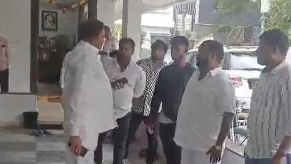 MLA Gandhi Reaches Kaushik Reddy house prevails tension situation attacks between two party cadre