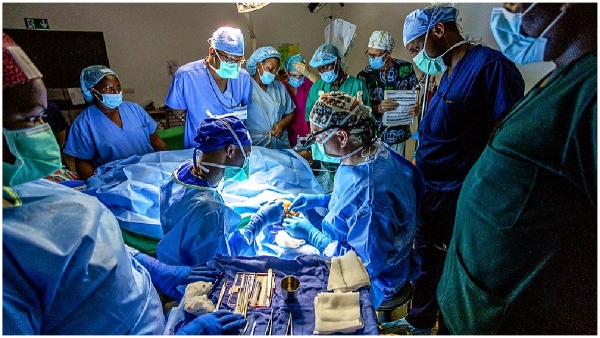 At Kakinada GGH doctors performed surgery while showing NTR Aadhur s movie