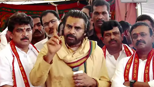 Pawan Kalyan warned leaders to leave if they touch Srivari s property
