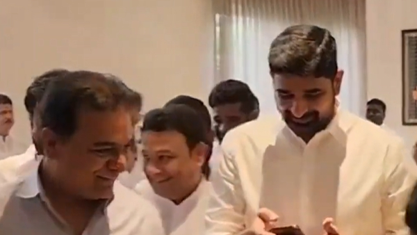 KTR went to Huzurabad MLA Padi Kaushik Reddy s house In Hyderabad KTR went to Huzurabad MLA Padi Kaushik Reddy s house In Hyderabad