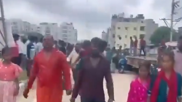 Tension in Madapur five people poured kerosene and tried for suicide shock for hydra