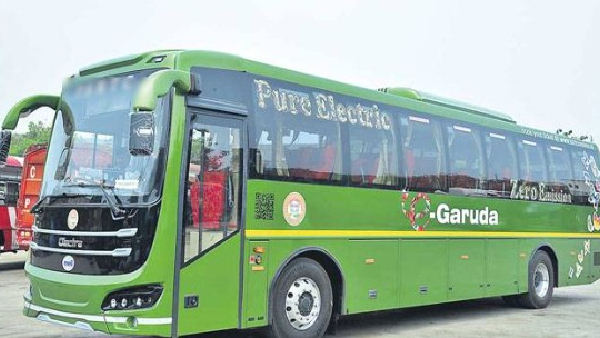 TGSRTC good news for AP people E-Garuda buses from Hyderabad to Vijayawada