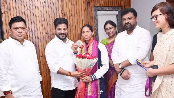 CM Revanth announced a huge Nazarana for Paralympics medalist Deepthi Jeevanji
