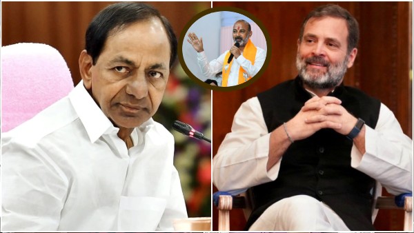 Bandi Sanjay s sensational comments on Rahul Gandhi and KCR
