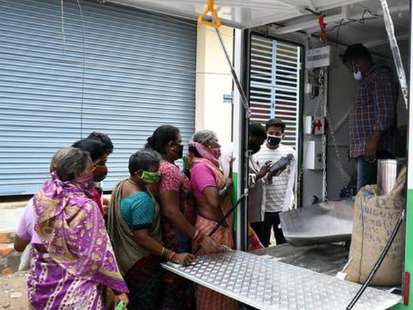 Chandrababu s government has focused on vehicles delivering free rice door-to-door
