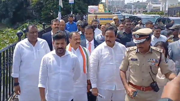 CM Revanth Reddy has attended the Ganesh Immersion tank bund in Hyderabad CM Revanth Reddy has attended the Ganesh Immersion tank bund in Hyderabad