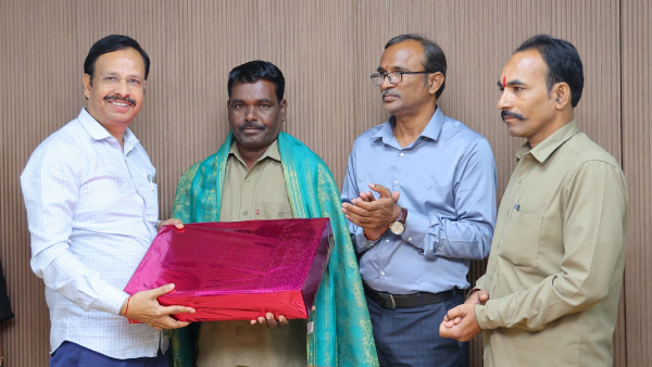 TGSRTC MD Sajjanar congratulated the RTC staff for helping the student who suffered a heart attack in the bus