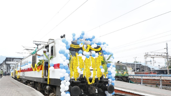 Railway department has run a special train for Sabarimala pilgrims