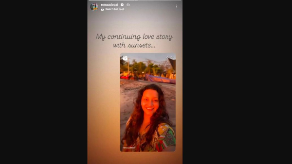 Renu Desai fall in love with sunsets