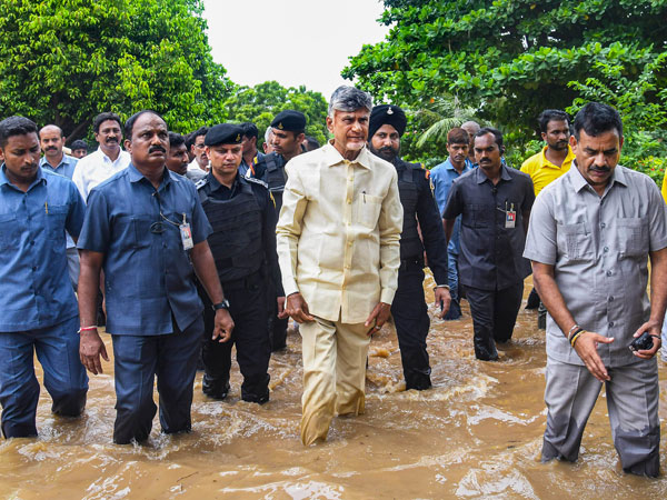CM Chandrababu key decision on flood victims compensation Cash will be deposited by October 4th