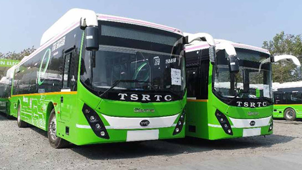 RTC officials have decided to gradually increase electric buses in Hyderabad
