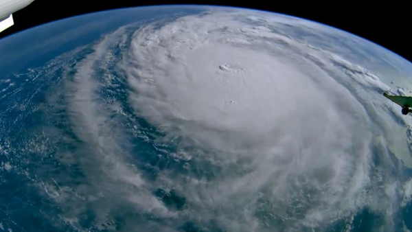 Hurricane Milton regained Category 5 Here is the view out the Dragon Endeavour
