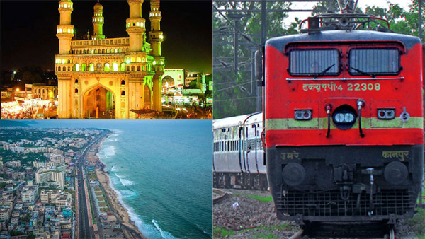 New alignment over Semi High Speed Rail Corridor between Shamshabad to Vizag