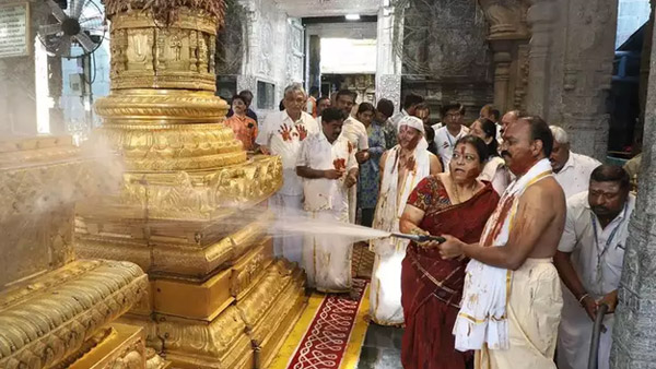 Srivari Brahmotsavams 2024 Koil Alwar Tirumanjanam performed at Tirumala