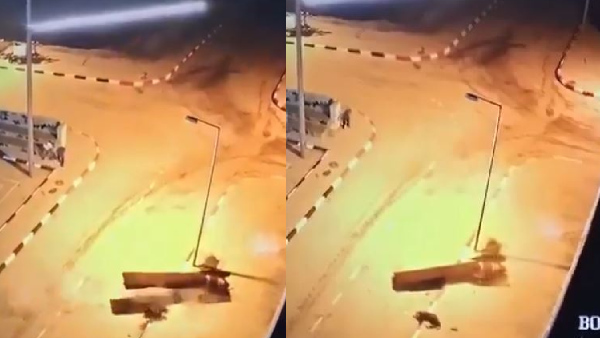 Iran s Missile Attack On Israel CCTV captures a Palestinian was killed in Jericho