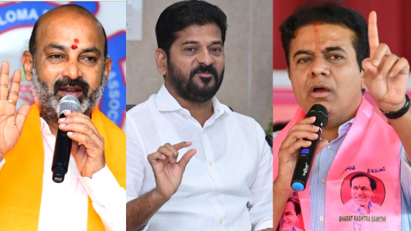 KTR criticizes CM Revanth Reddy and Union Minister Bandi Sanjay regarding Group 1 candidates KTR criticizes CM Revanth Reddy and Union Minister Bandi Sanjay regarding Group 1 candidates