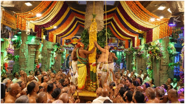 Srivari Salakatla Brahmotsavam begins with flag hoisting in Tirumala