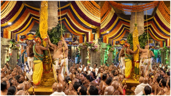 Srivari Salakatla Brahmotsavam begins with flag hoisting in Tirumala