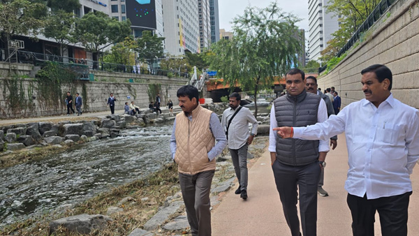 Telangana government visits south korea to study Cheonggyecheon river