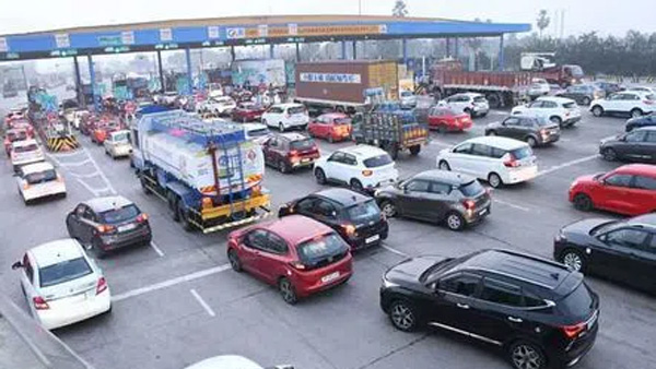 The entire Dussehra festival can be seen at the toll gates today with huge traffic jam