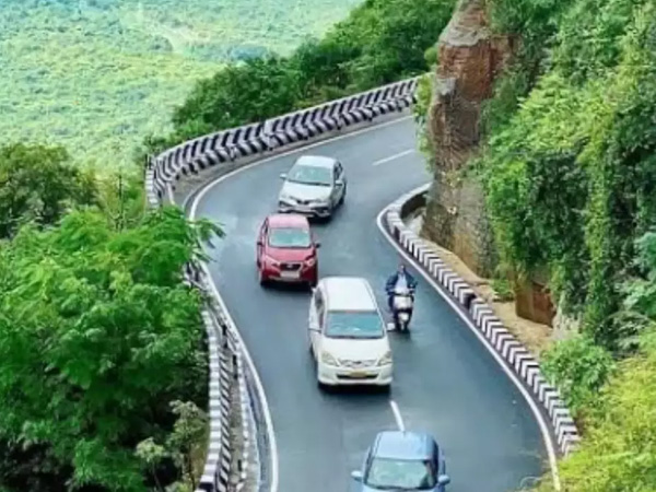 TTD officials were alerted due to a landslide on the Tirumala Ghat road TTD officials were alerted due to a landslide on the Tirumala Ghat road