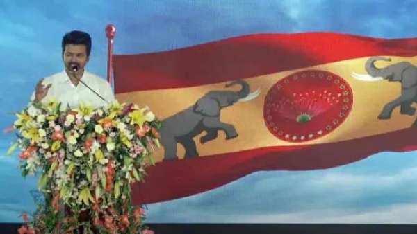 TVK party launch Vijays Unfiltered Jibe Comparing BJP and DMK to Payasam