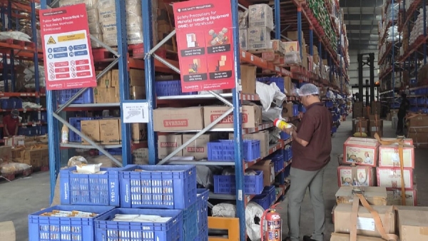 The task force officials searched the Zomato warehouse in KukatPally