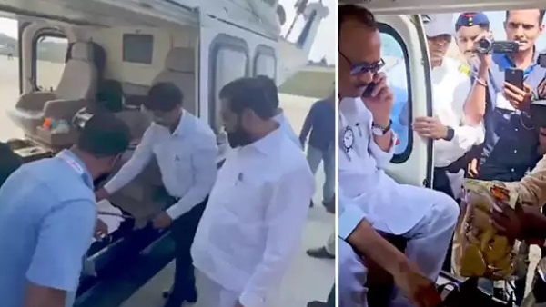 Maharashtra Election 2024 EC Officials Frisk CM Eknath Shinde and DCM Ajit Pawar s bags Maharashtra Election 2024 EC Officials Frisk CM Eknath Shinde and DCM Ajit Pawar s bags