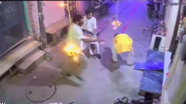 A delhi man and his nephew killed on diwali celebration time in delhi shocking cctv footage A delhi man and his nephew killed on diwali celebration time in delhi shocking cctv footage