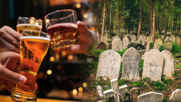 Police arrest people drinking alcohol at Sultan Daira graveyard in Chanchalguda Police arrest people drinking alcohol at Sultan Daira graveyard in Chanchalguda