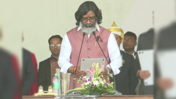 Hemanth soren took oath as jarkhand cm fourth time india bloc leaders attended ceremony