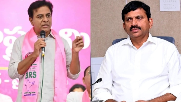 Ponguleti Srinivas Reddy Be prepared to go to jail KTR warns Ponguleti Srinivas Reddy Be prepared to go to jail KTR warns
