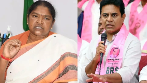 Minister Seethakka challenged KTR to come dilavarpur to discuss on ethanol factory