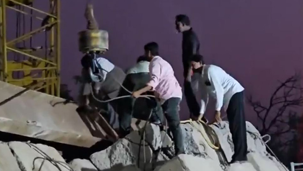 under-construction bridge part of the Mumbai-Ahmedabad bullet train collapsed One dead