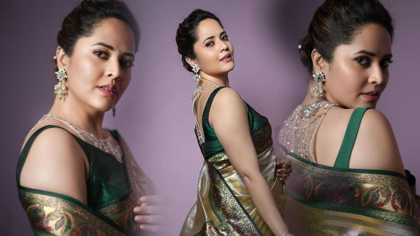 Anasuya Bharadwaj saree Stills goes viral