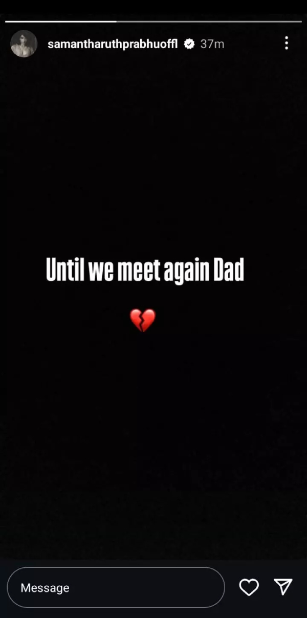 samantha ruth prabhu s father joseph prabhu passes away