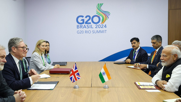 PM Modi Meets UK s Keir Starmer France s Macron in the sidelines of the G20 Summit in Brazil