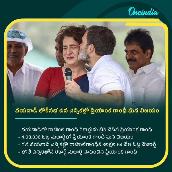Wayanad gandhi family s another strong hold as priyanka all set for huge victory in maiden poll Wayanad gandhi family s another strong hold as priyanka all set for huge victory in maiden poll
